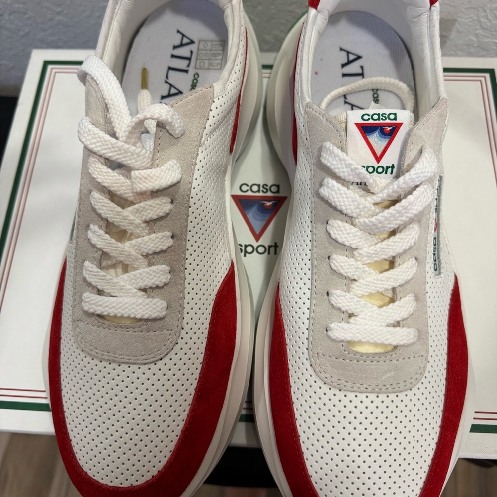 Casablanca Atlantis Low-Top Sneakers White/Red
